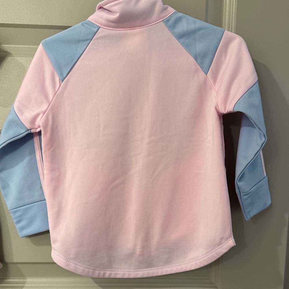 Adidas Pastel Pink and Light Blue Track Jacket - Picture 2 of 2